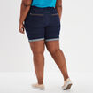 Bermuda taille haute 5 poches denim brut femme grande taille