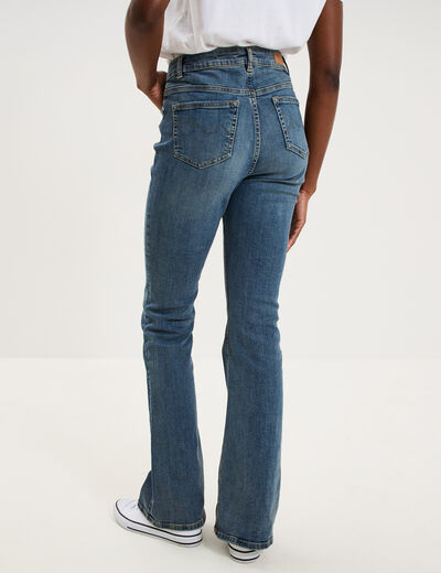 Jeans flare 5 poches denim dirty femme