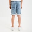 Bermuda droit en jean denim double stone garçon