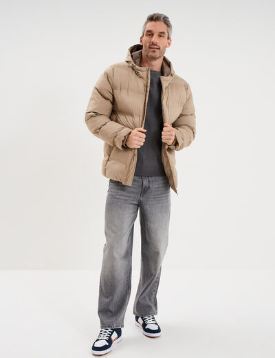 Pull col rond manches longues gris homme