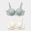 Lot 2 soutiens-gorge &agrave; coques embo&icirc;tants vert clair femme grande taille