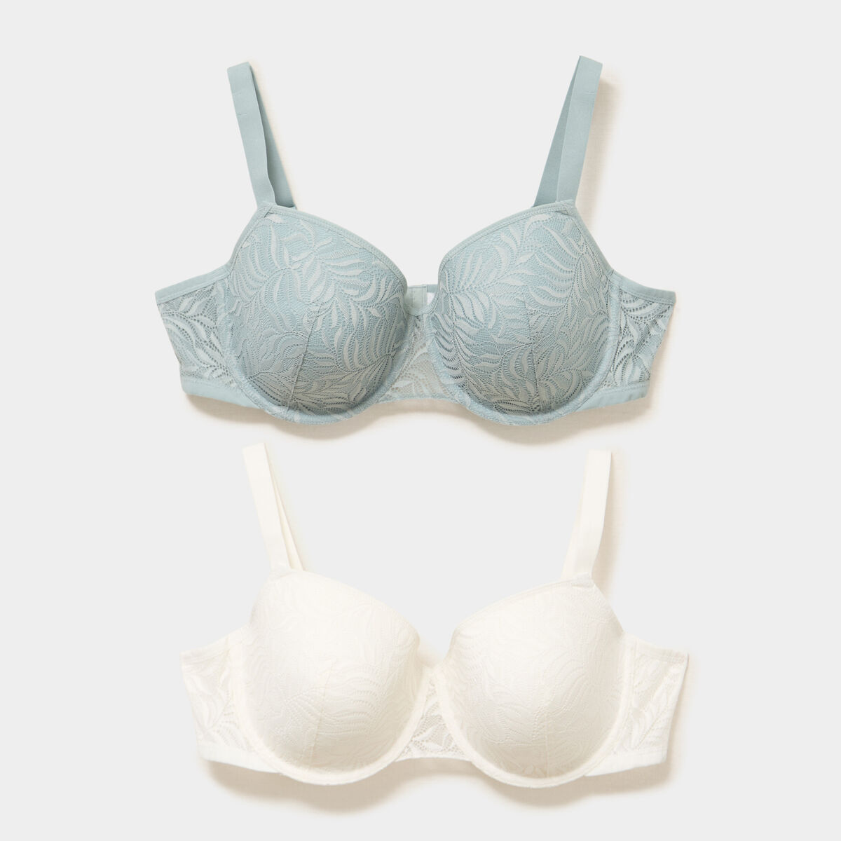 Lot 2 soutiens-gorge &agrave; coques embo&icirc;tants vert clair femme grande taille