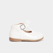 Babies c&eacute;r&eacute;monie vernies avec noeuds blanc b&eacute;b&eacute; fille