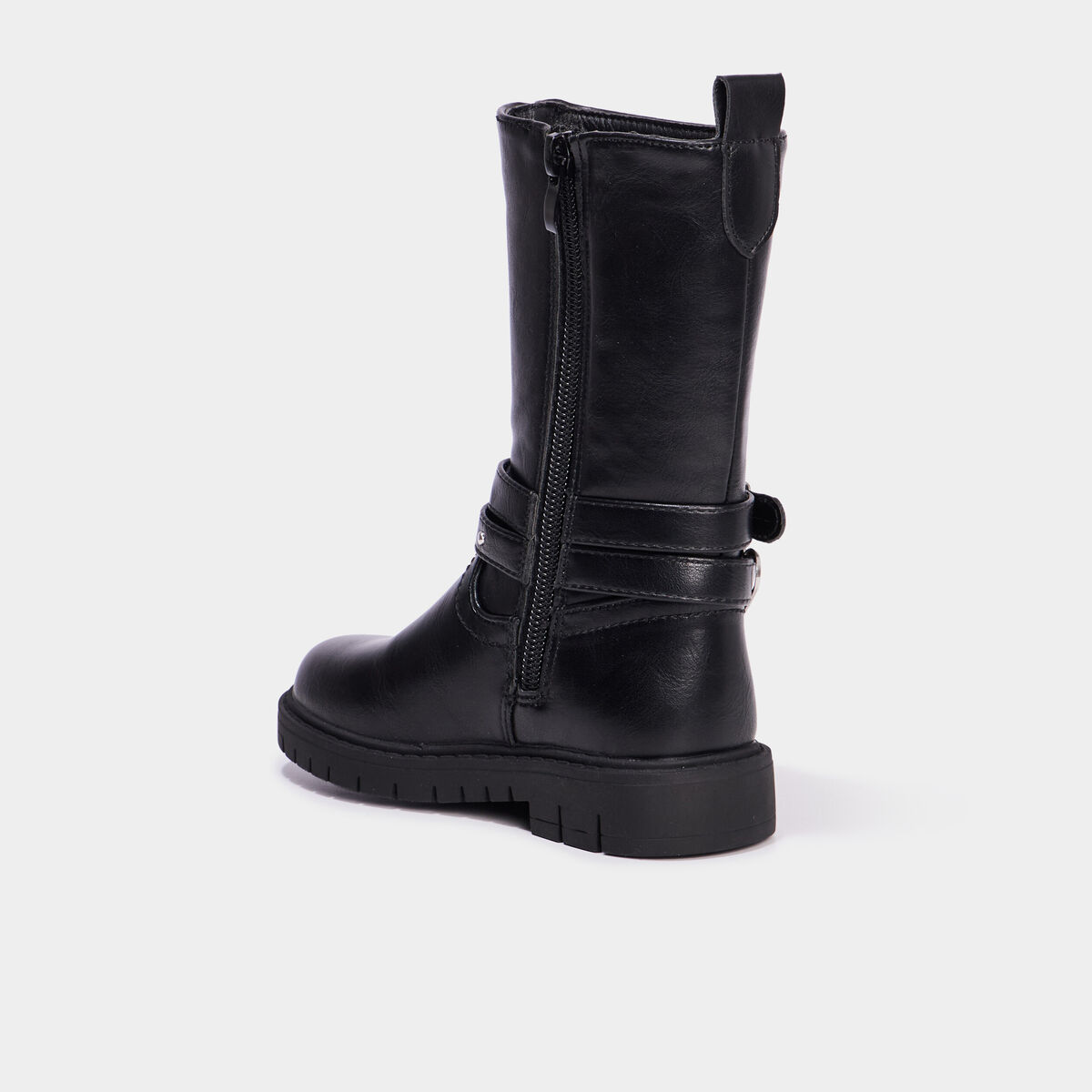 Bottes avec boucles coeur noir fille