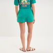 Short de jogging molletonn&eacute; ajust&eacute; bleu turquoise femme