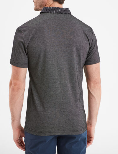 Polo droit manches courtes 1 poche buste gris foncé homme