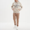 Pantalon jogging droit molleton taupe homme