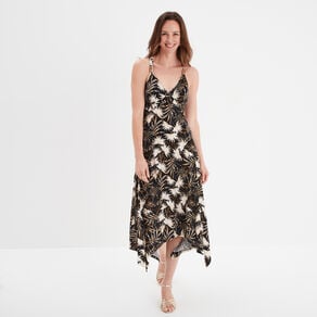 robe longue evasee asymetrique noir femme Robe longue évasée asymétrique noir femme