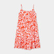 Robe avec bretelles courte orange fille