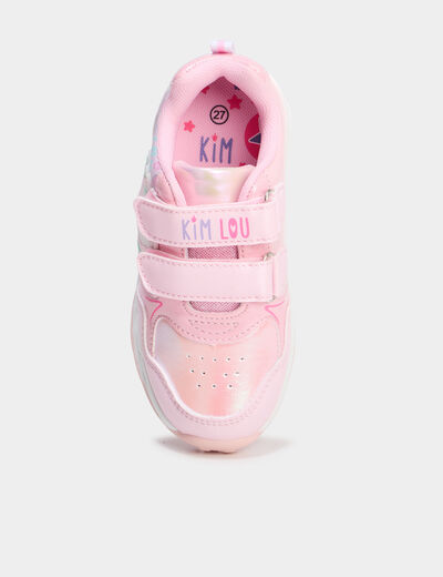 Baskets running lumineuses rose fille