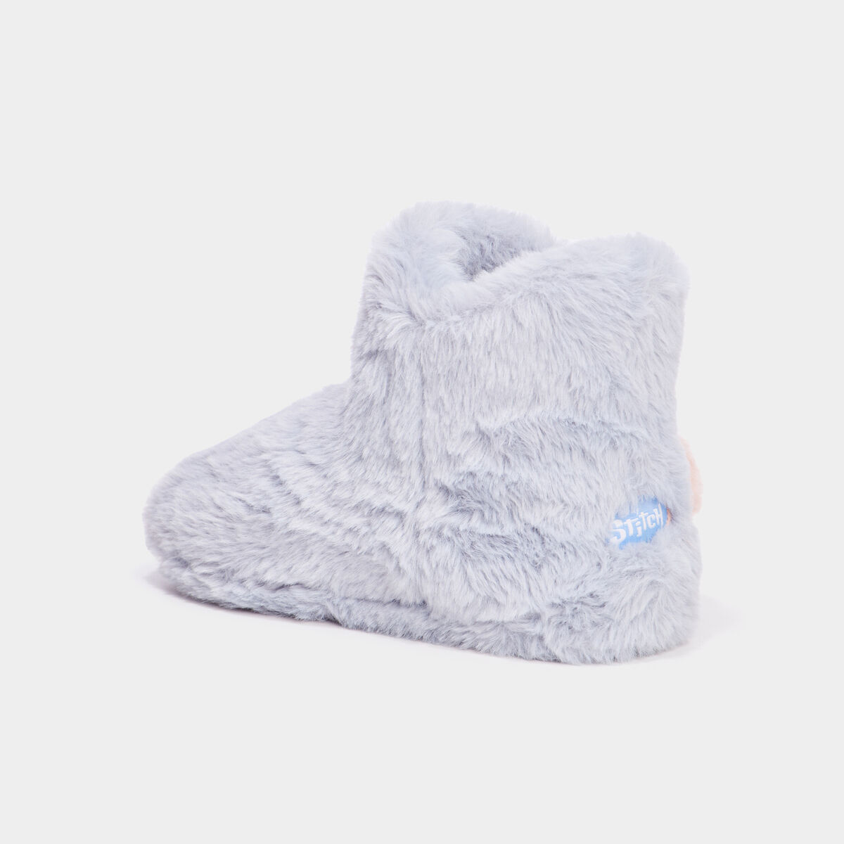 Chaussons fausse fourrure Stitch bleu femme