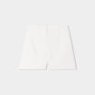 Short fluide city avec pinces blanc femme