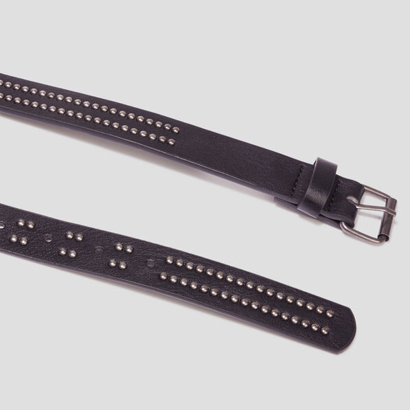 Ceinture avec clous noir femme