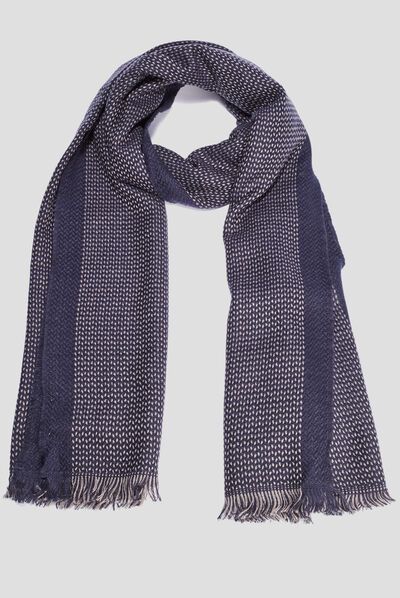 Écharpe bleu marine homme