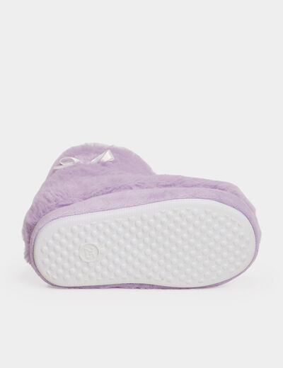 Chaussons bottines Reine des neiges mauve fille