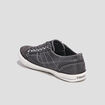 Tennis basses en toile &agrave; lacets gris homme