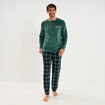 Ensemble pyjama velours avec pantalon vert homme