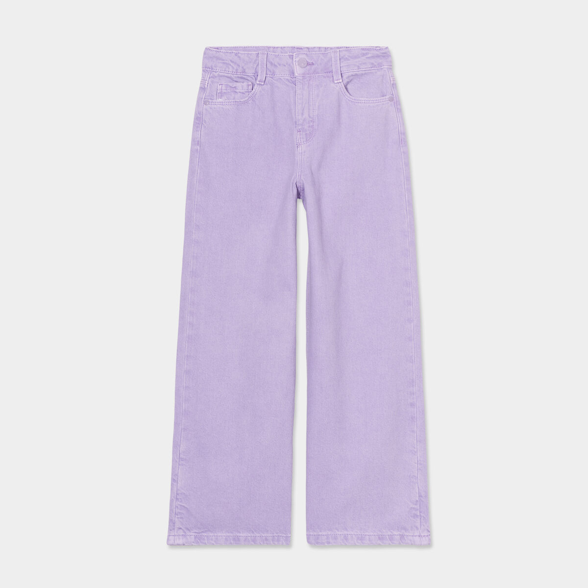 Pantalon large 5 poches coton Creeks mauve fille