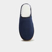 Chaussons mules doublure effet polaire bleu marine homme