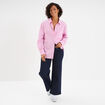 Chemise oversize 1 poche coton rose femme