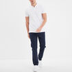 Polo en coton manches courtes blanc homme