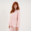 Ensemble pyjama chemise manches longues ecru femme