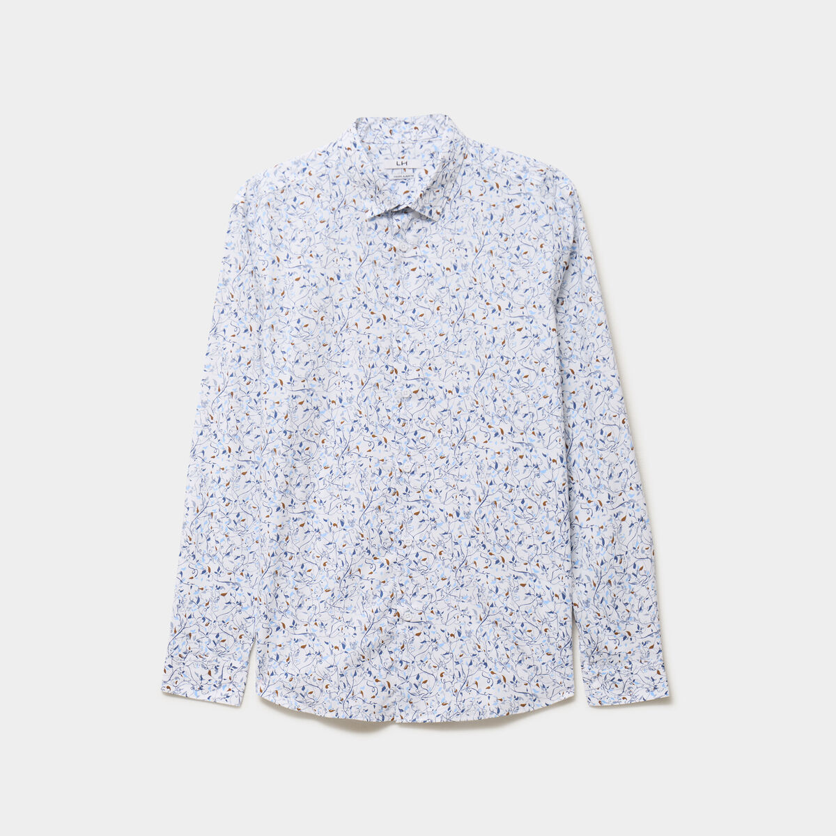 Chemise ajust&eacute;e manches longues beige homme
