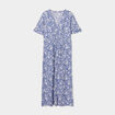 Robe longue droite Creeks bleu gris femme