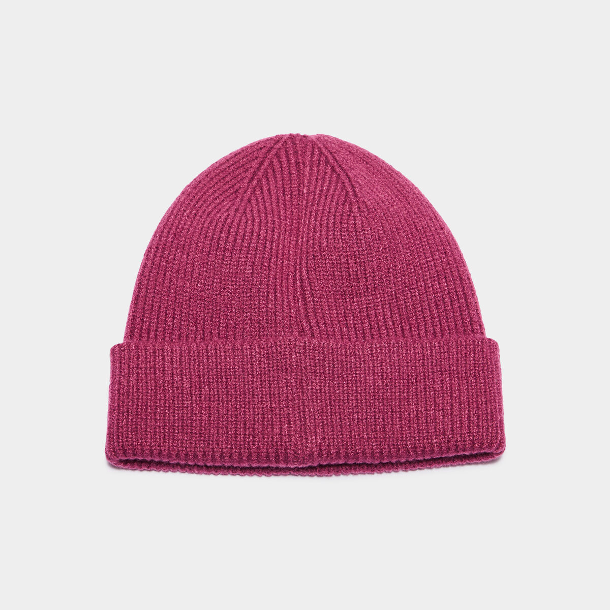 Bonnet tricoté avec bord à revers Creeks prune femme