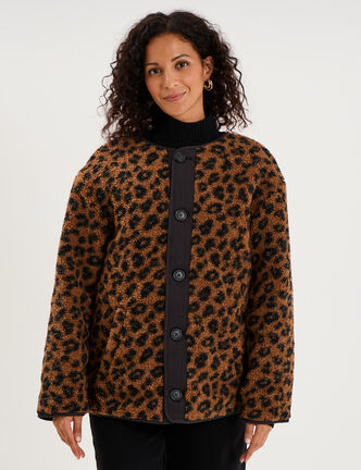 Veste polaire r&eacute;versible et matelass&eacute;e noir femme