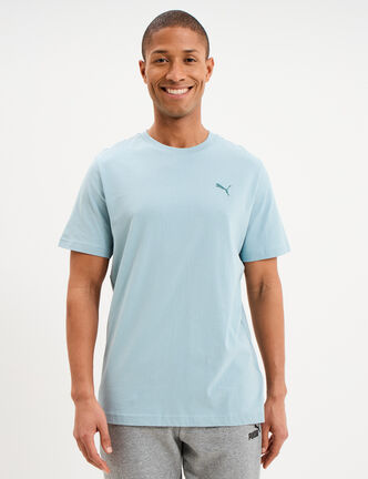 T-shirt manches courtes coton Puma vert &eacute;meraude homme