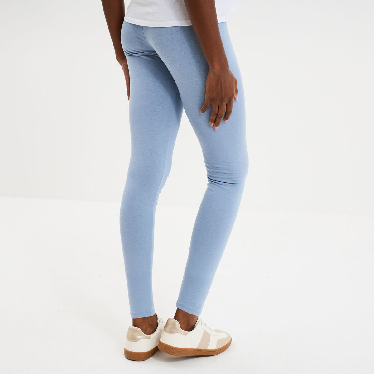 Legging taille haute bleu gris femme