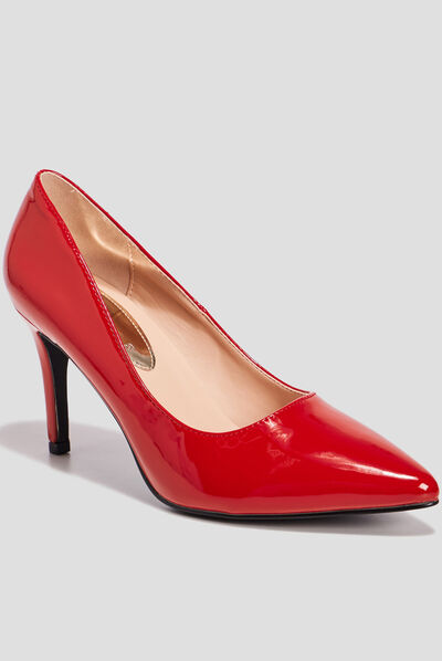 Escarpins vernis à talons Mosquitos rouge femme