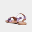 Sandales tresses en cuir Creeks violet fille