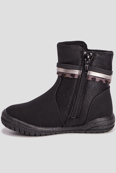 Bottines avec brides noir fille