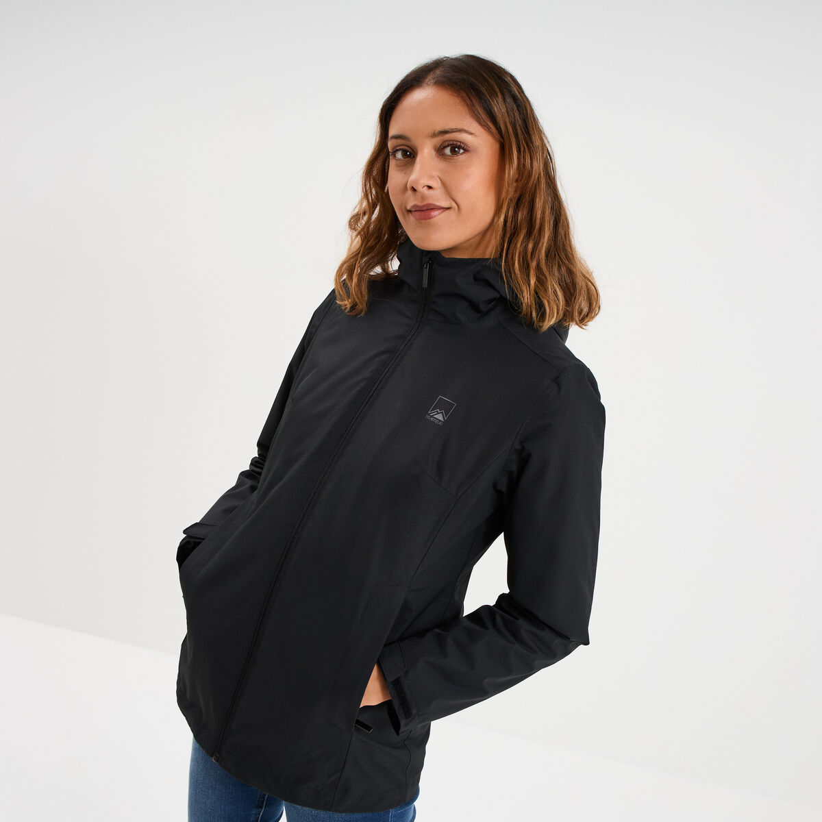 Parka 3-en-1 chaude et imperm&eacute;able noir femme