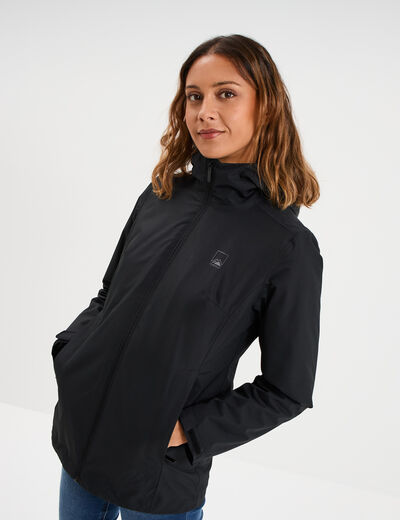 Parka 3-en-1 chaude et imperm&eacute;able noir femme