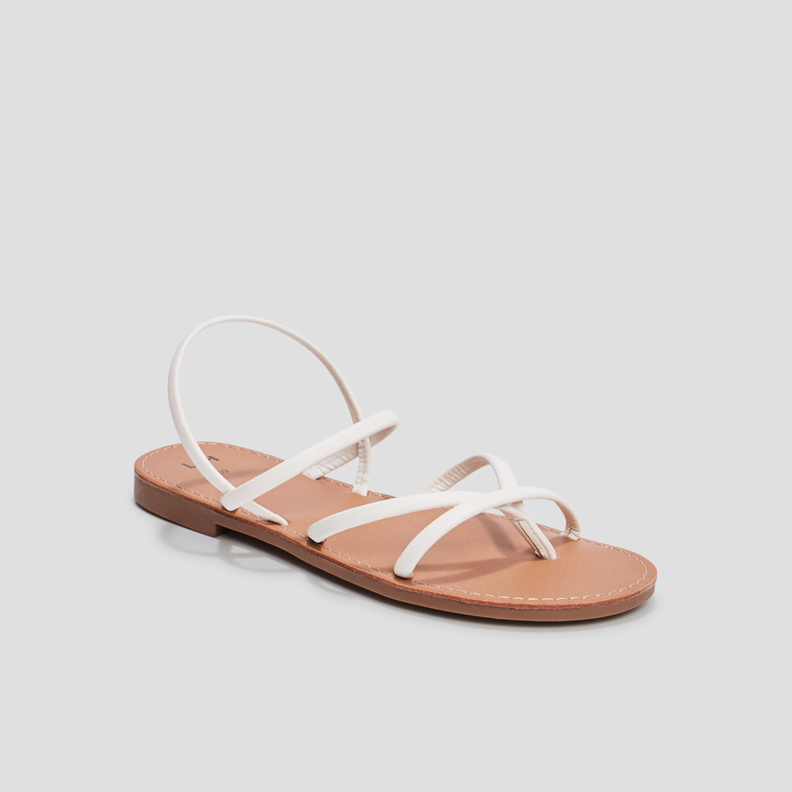 Sandales plates blanc femme La Halle