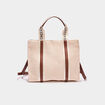 Sac &agrave; main avec bandouli&egrave;re sable femme