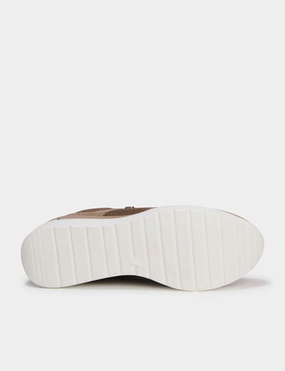 Baskets compens&eacute;es sable femme