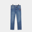 Jeans bootcut détails brodés denim stone fille