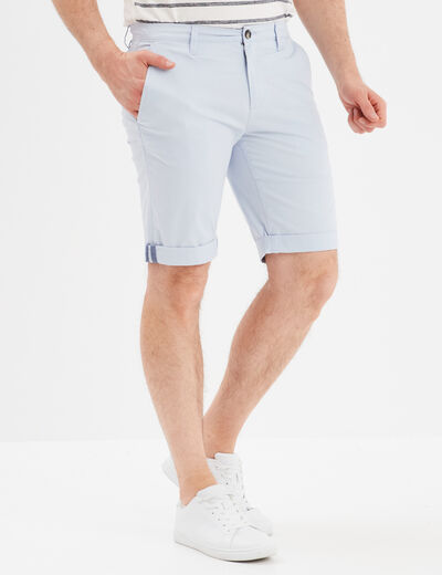 Short chino slim Creeks bleu clair homme
