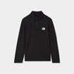 T-shirt sport col camionneur zipp&eacute; noir gar&ccedil;on