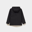 Blouson d&eacute;perlant fourr&eacute; &agrave; capuche noir gar&ccedil;on