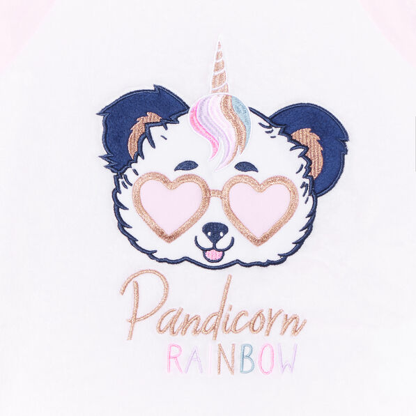Ensemble pyjama pantalon pilou 3 pièces rose poudrée fille