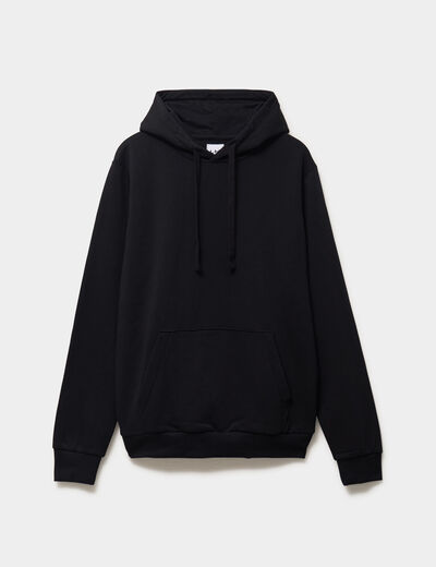 Sweat molleton &agrave; capuche hoodie noir homme
