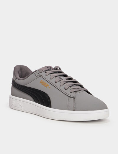 Tennis basses à lacets Puma Smash Buck gris homme