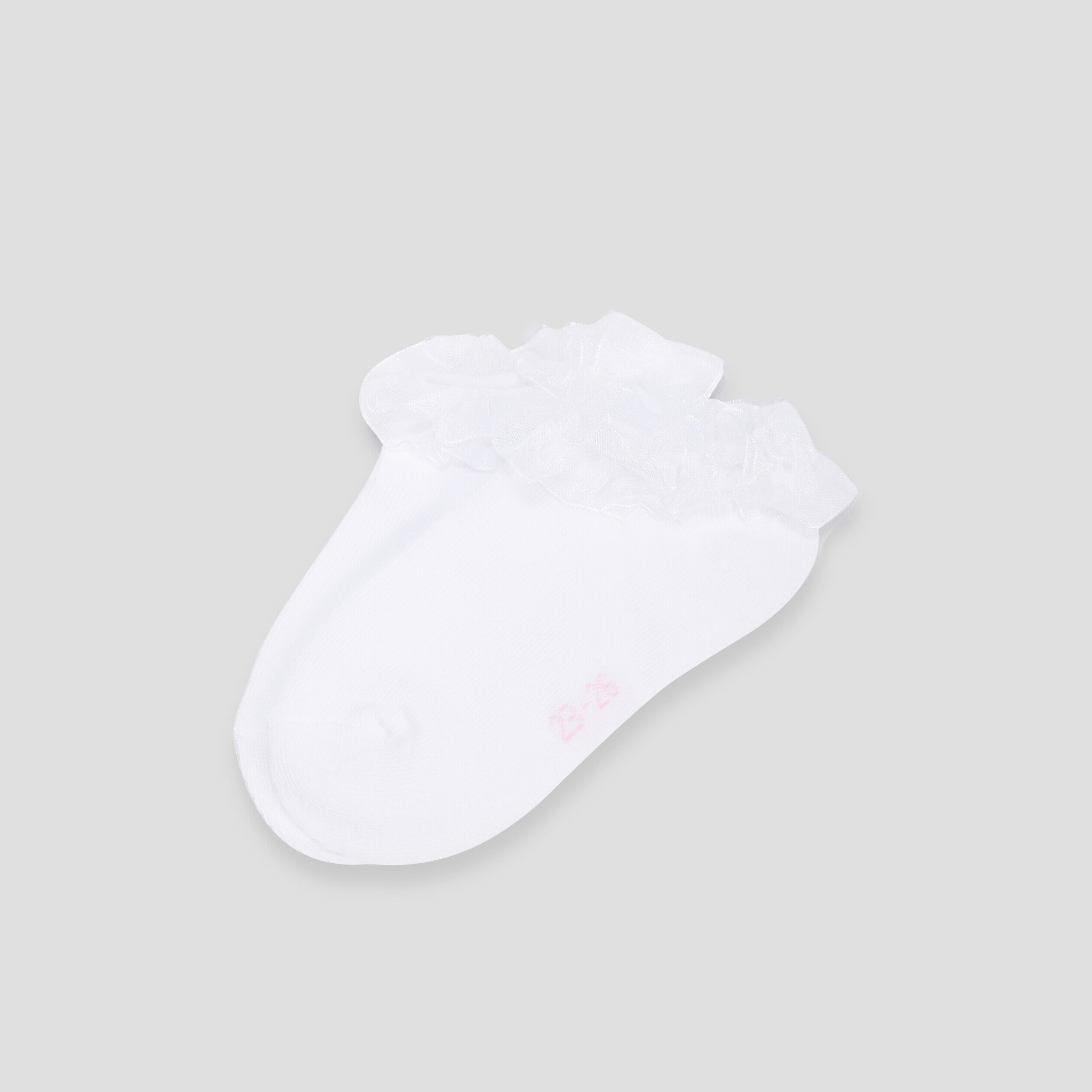 Lot de 2 paires de chaussettes à volants blanc fille