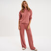 Pantalon de jogging large &eacute;lastiqu&eacute; vieux rose femme