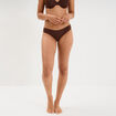 Culotte microfibre sans coutures marron femme